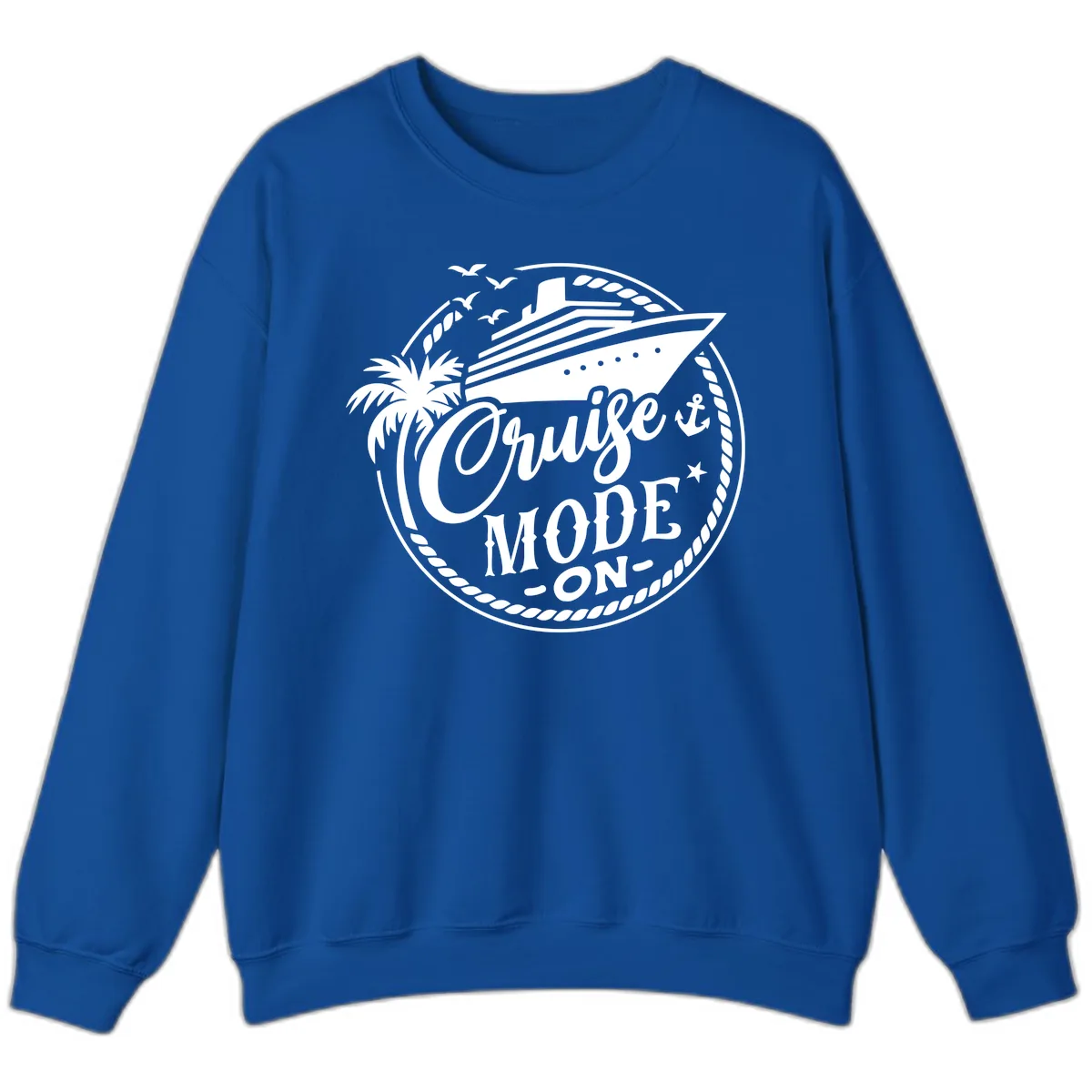 Cruise Mode On Graphic Tee Design Sweatshirt in Royal