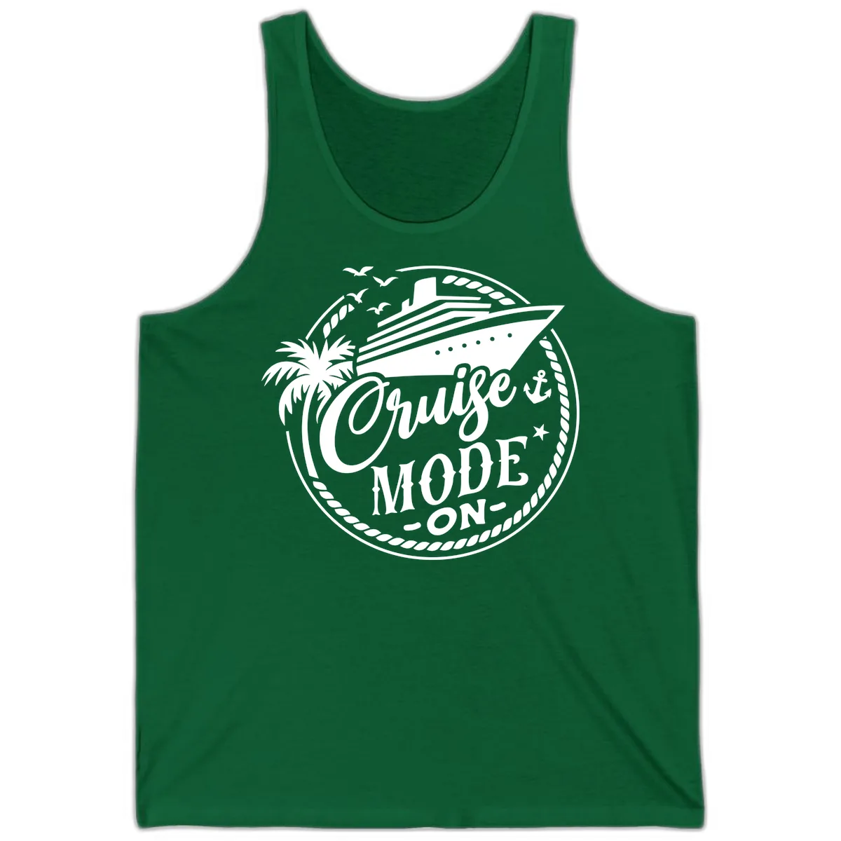 Cruise Mode On Graphic Tee Design Tank in Kelly