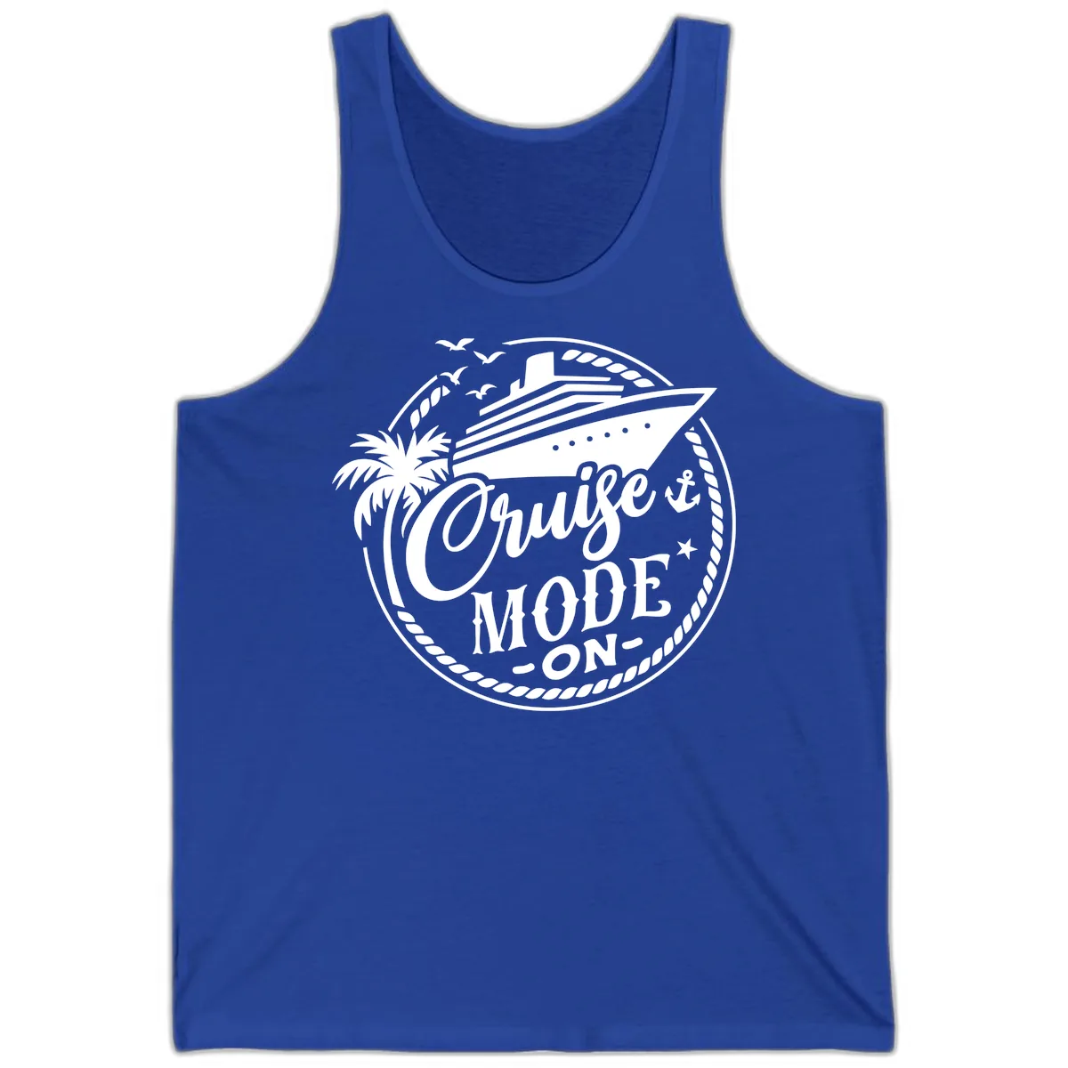 Cruise Mode On Graphic Tee Design Tank in True Royal