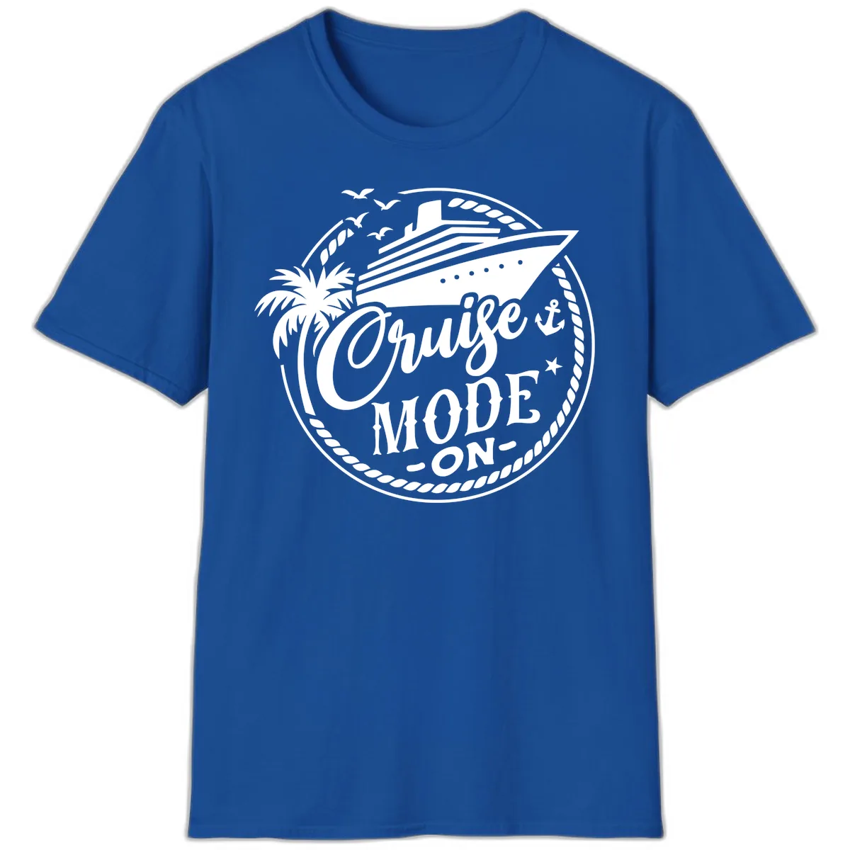 Cruise Mode On Graphic Tee Design T-Shirt in Royal