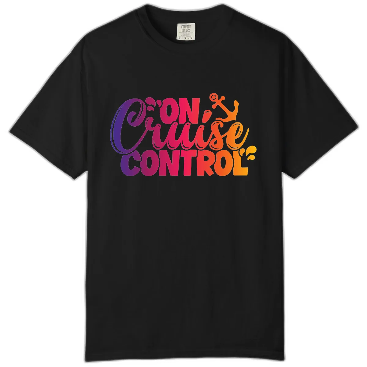 On Cruise Control Funny Vacation Design Comfort Color in Black