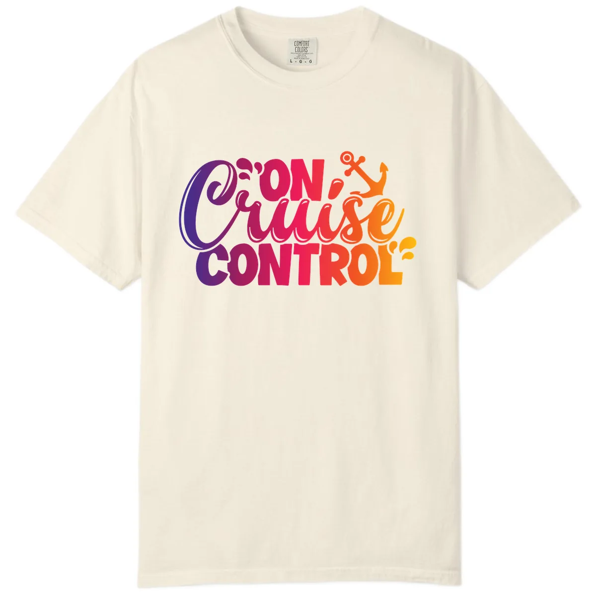 On Cruise Control Funny Vacation Design Comfort Color in Ivory