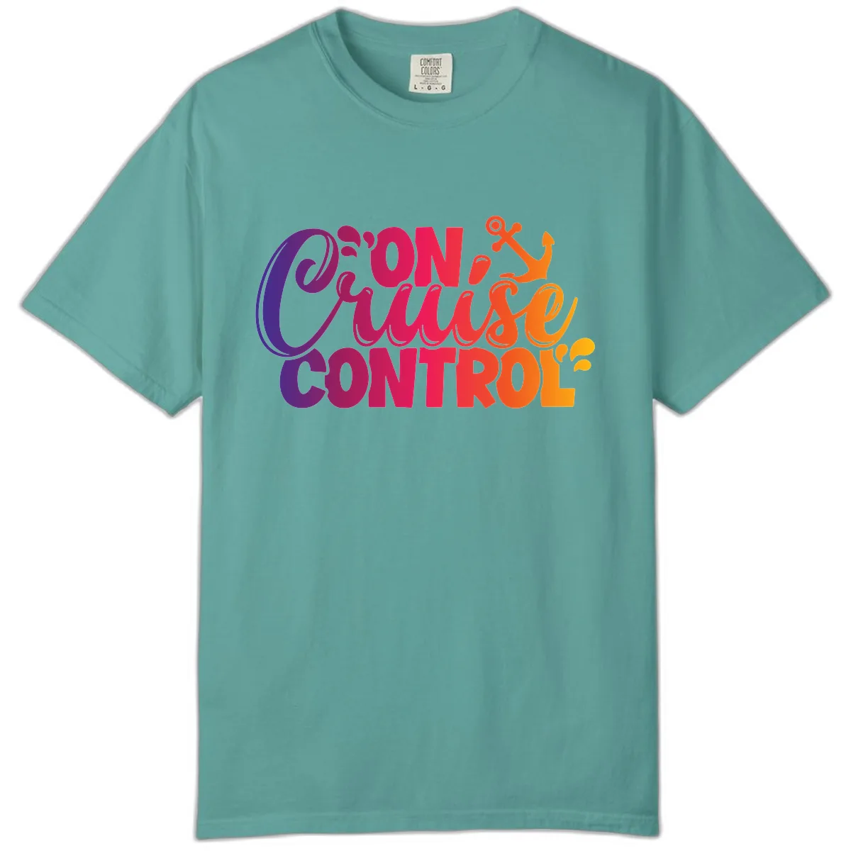 On Cruise Control Funny Vacation Design Comfort Color in Seafoam