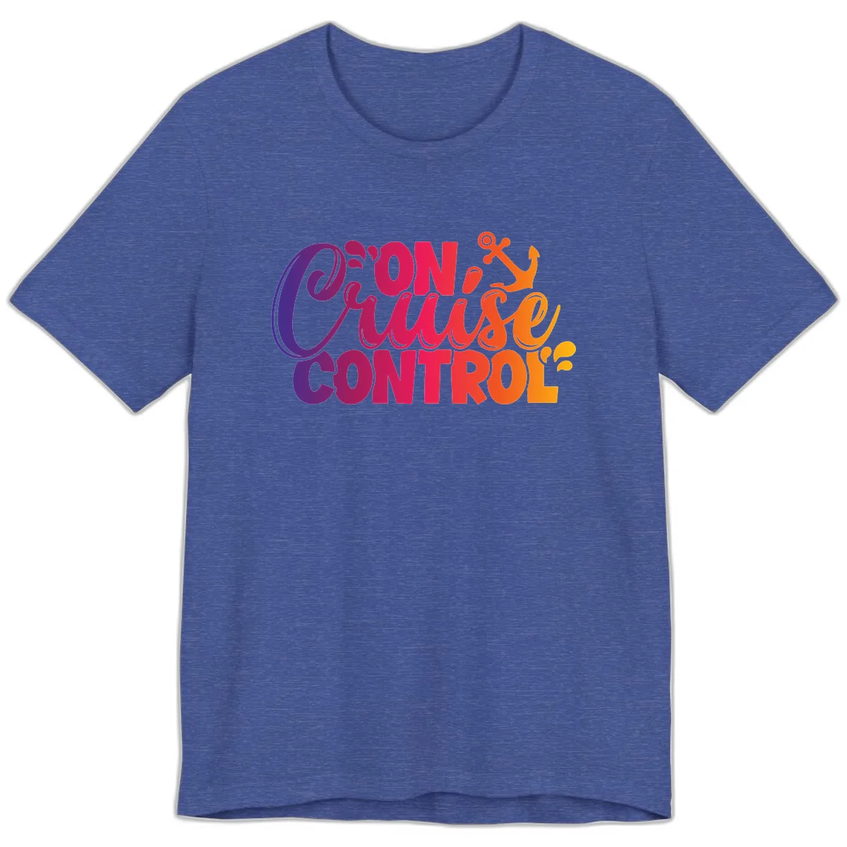 On Cruise Control Funny Vacation Design Premium T-Shirt in Heather True Royal
