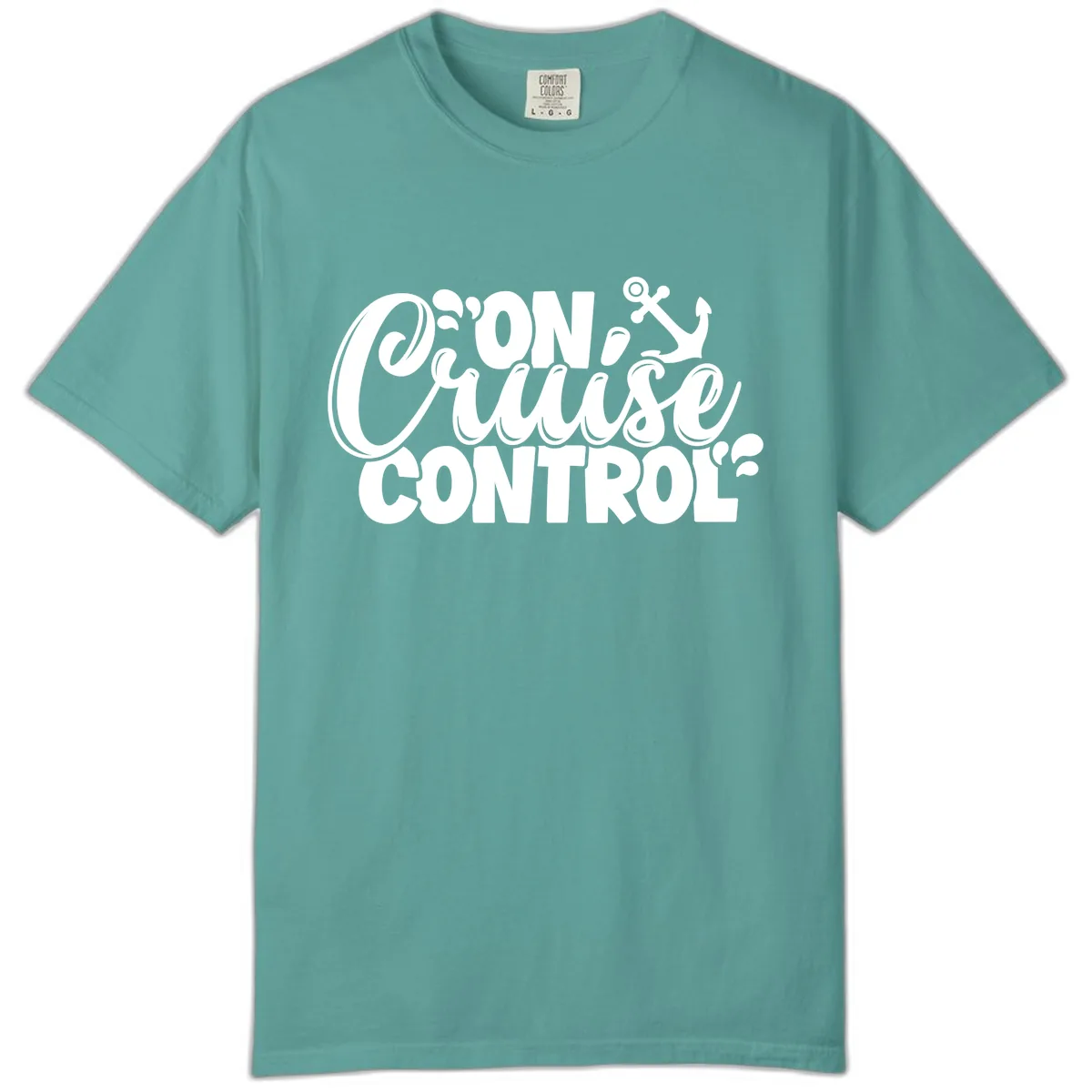 On Cruise Control Funny Vacation Design Comfort Color in Seafoam