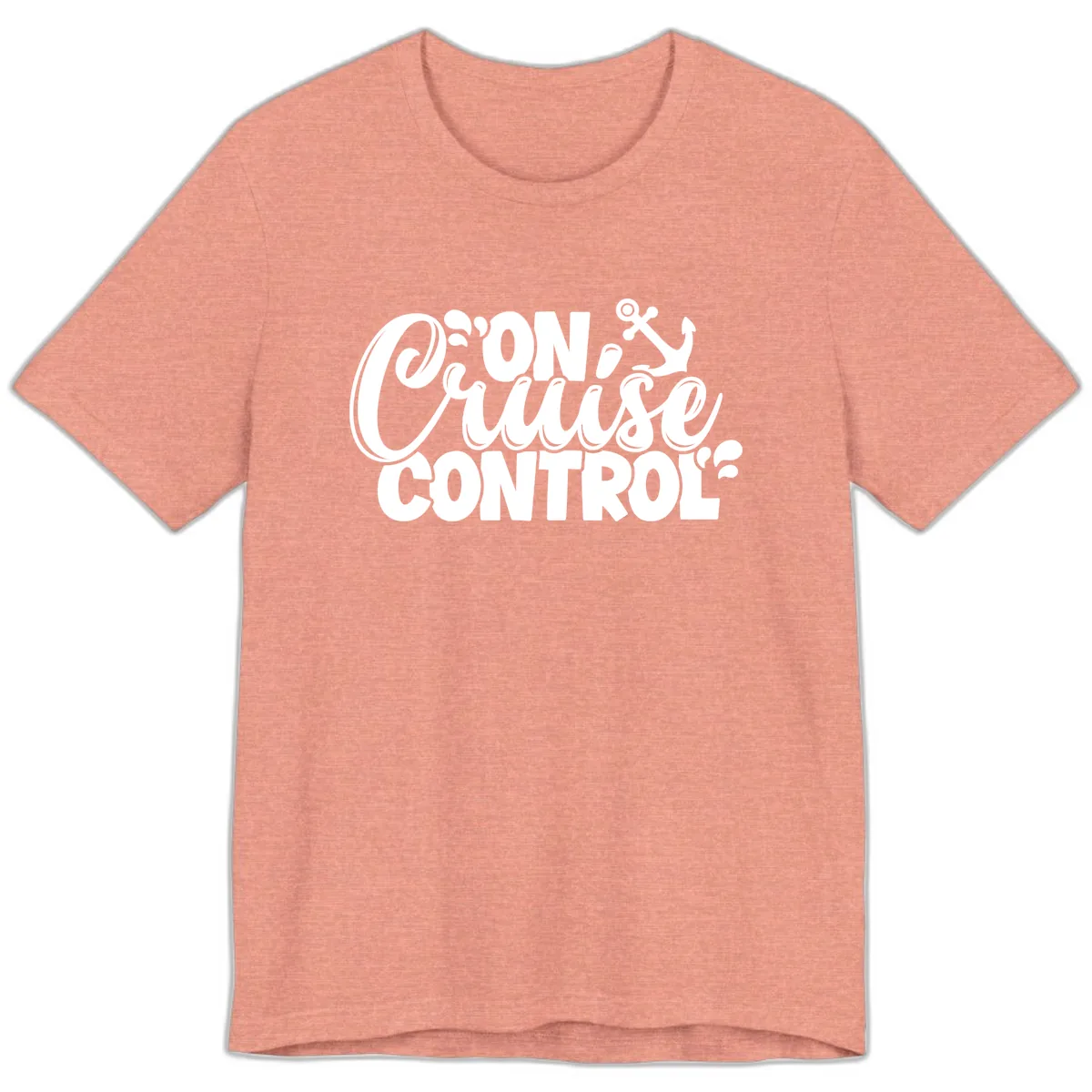 On Cruise Control Funny Vacation Design Premium T-Shirt in Heather Sunset