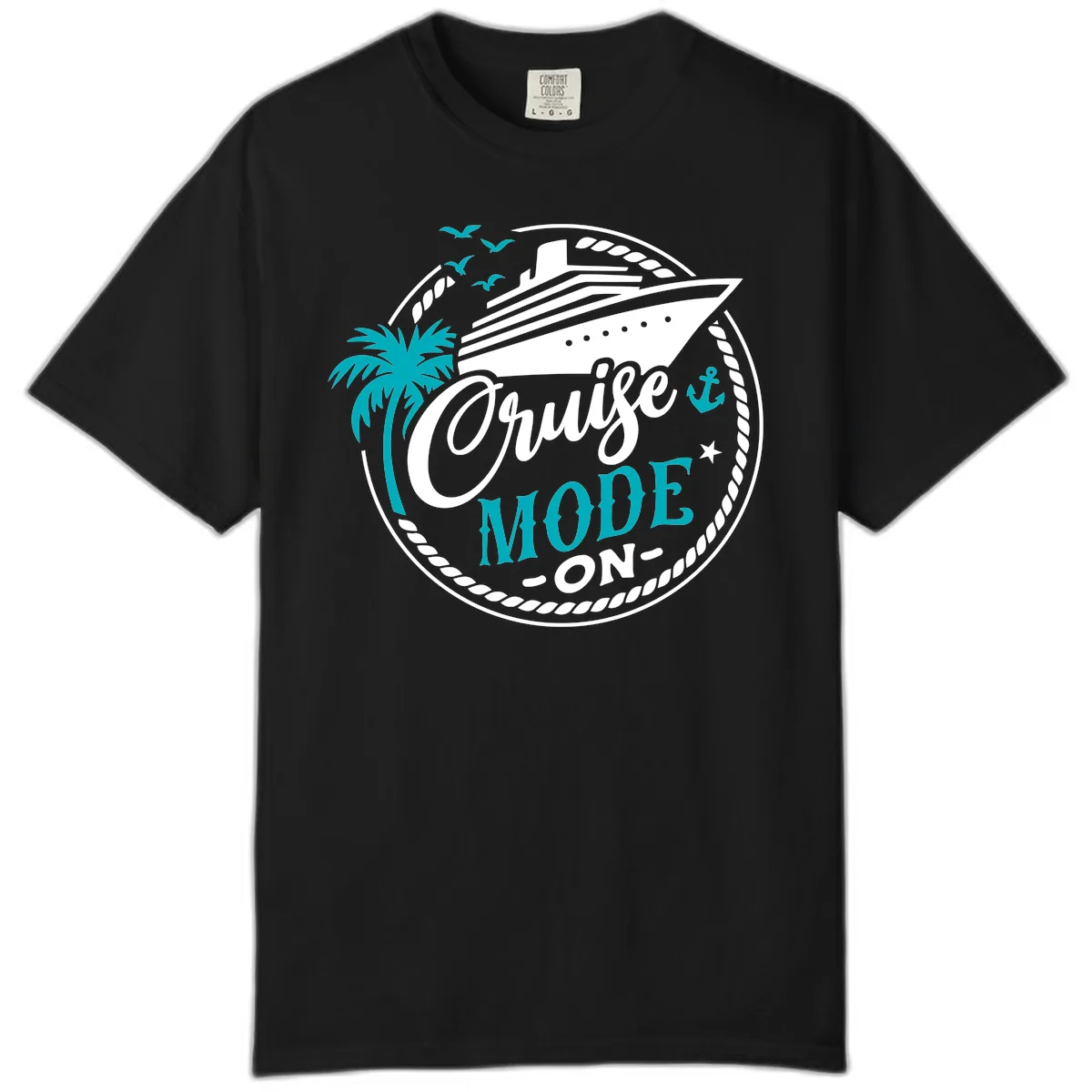 Cruise Mode On Graphic Design Comfort Color in Black