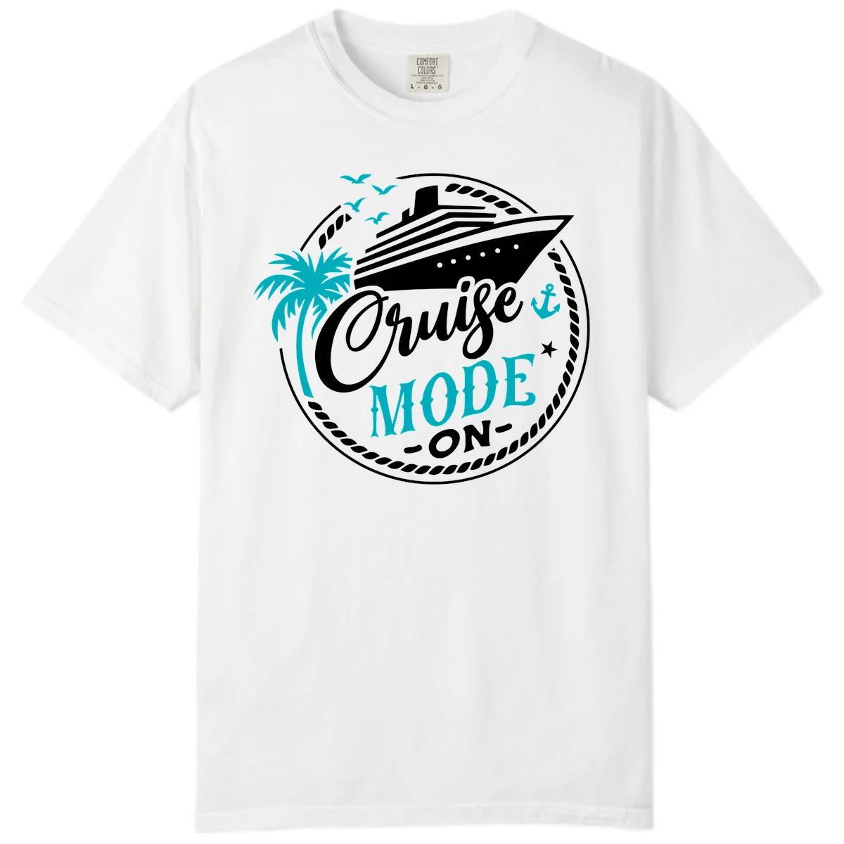 Cruise Mode On Graphic Design Comfort Color in White