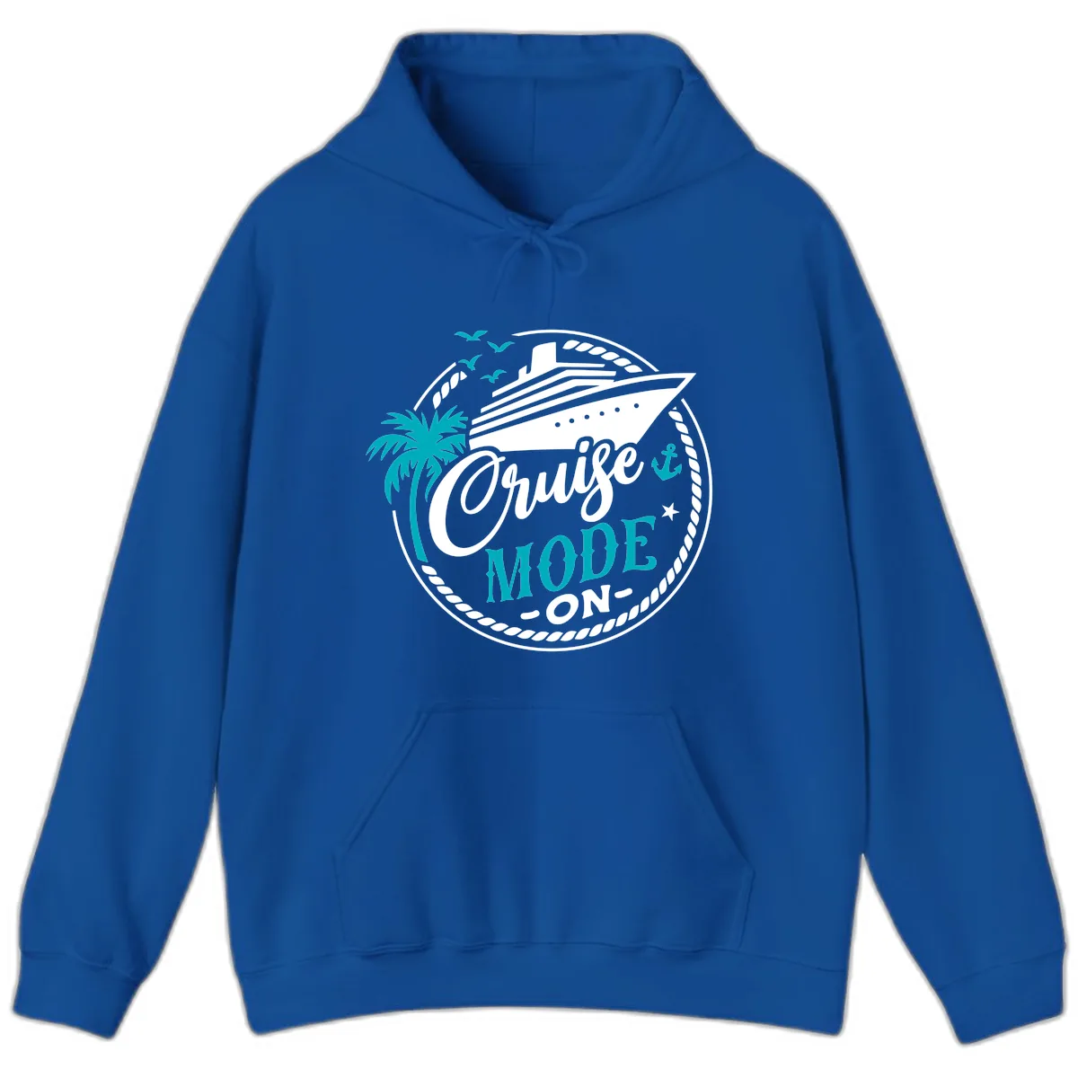 Cruise Mode On Graphic Design Hoodie in Royal
