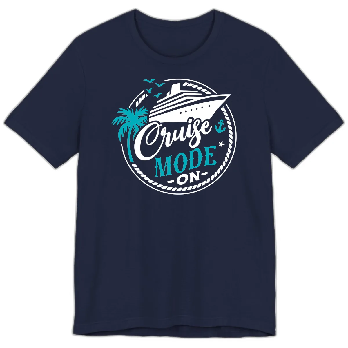 Cruise Mode On Graphic Design Premium T-Shirt in Navy