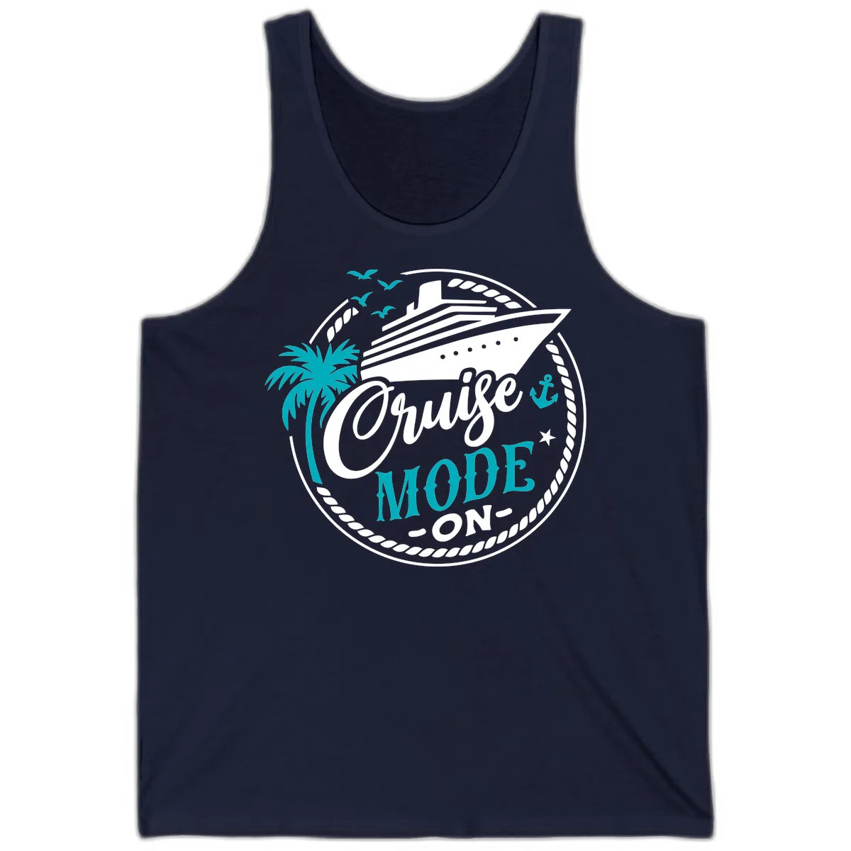 Cruise Mode On Graphic Design Tank in Navy