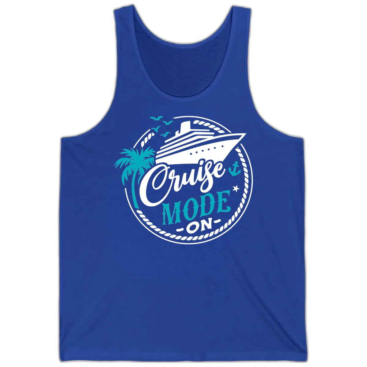 Cruise Mode On Graphic Design Tank in True Royal
