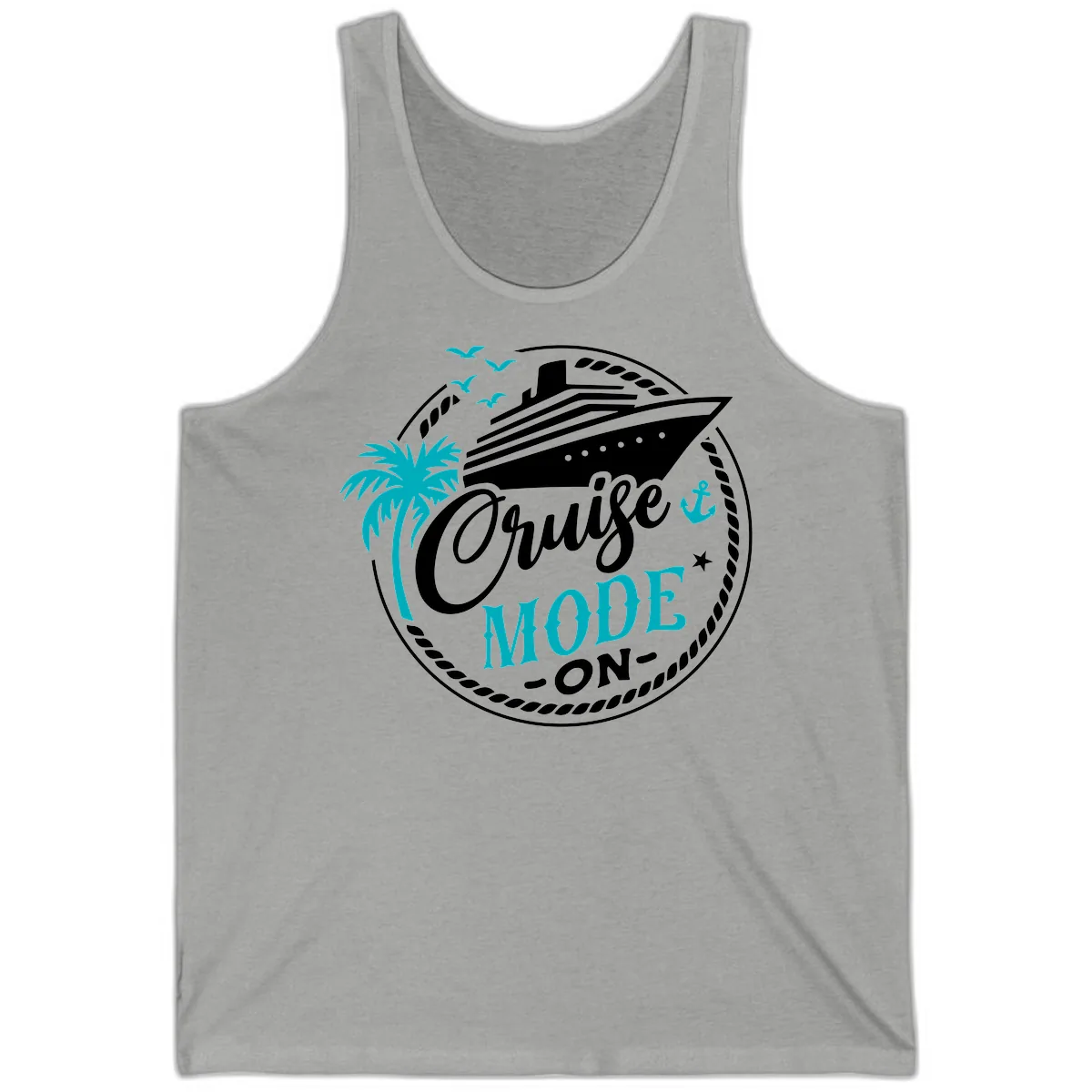 Cruise Mode On Graphic Design Tank in Athletic Heather