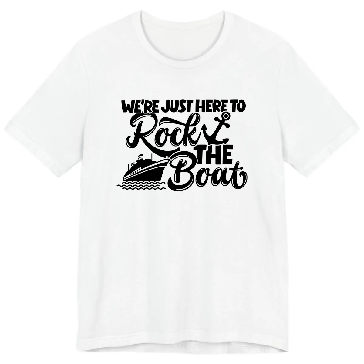 We're Just Here To Rock The Boat Premium T-Shirt in White