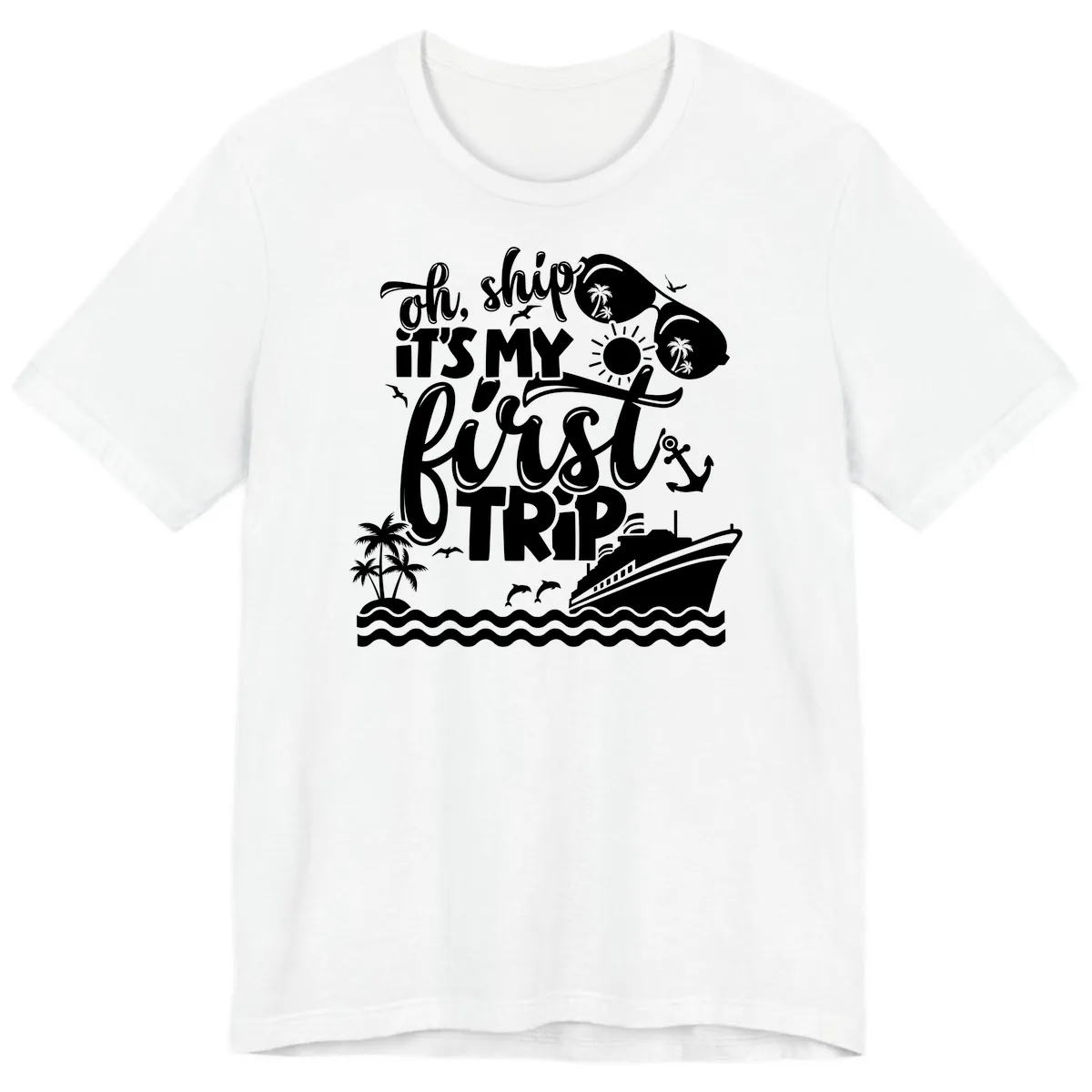Oh Ship It's My First Trip Premium T-Shirt in White