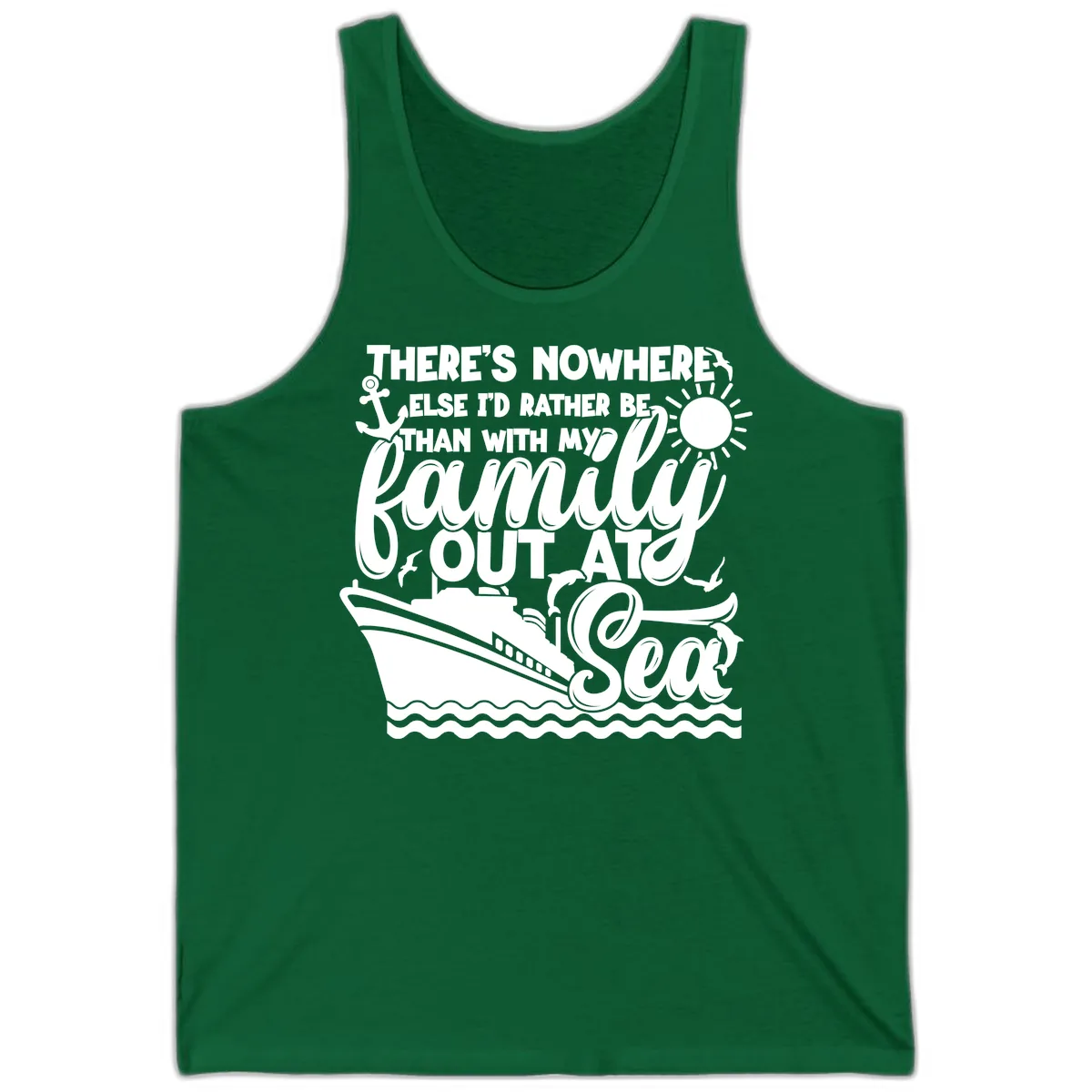 Family Out At Sea Cruise Design Tank in Kelly