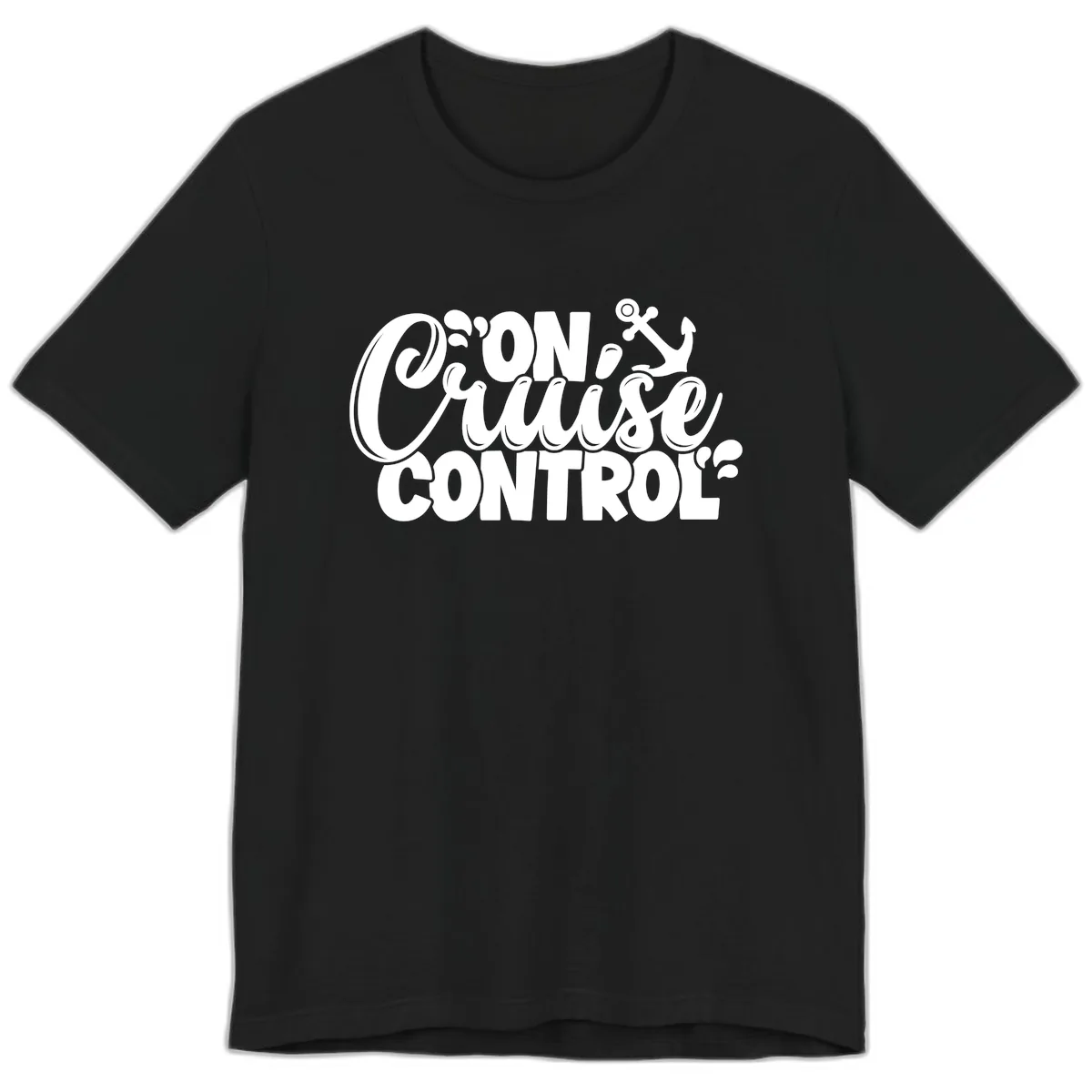 On Cruise Control Funny Cruise Design Premium T-Shirt in Black