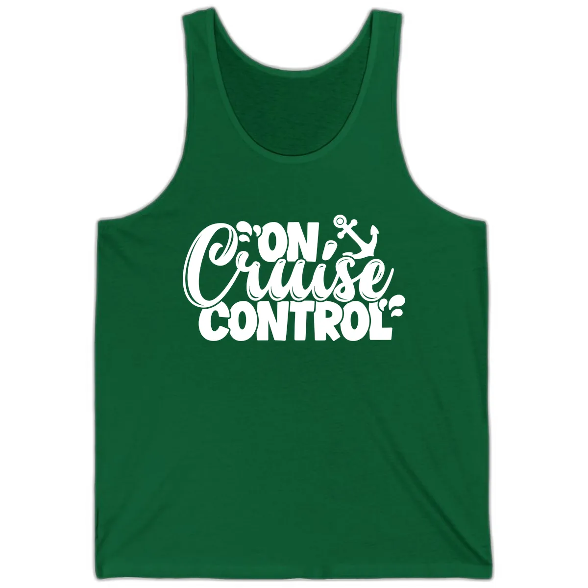 On Cruise Control Funny Cruise Design Tank in Kelly