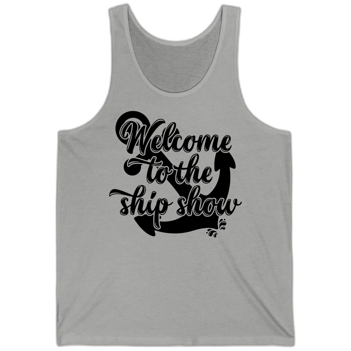 Welcome To The Ship Show Anchor Tank in Athletic Heather