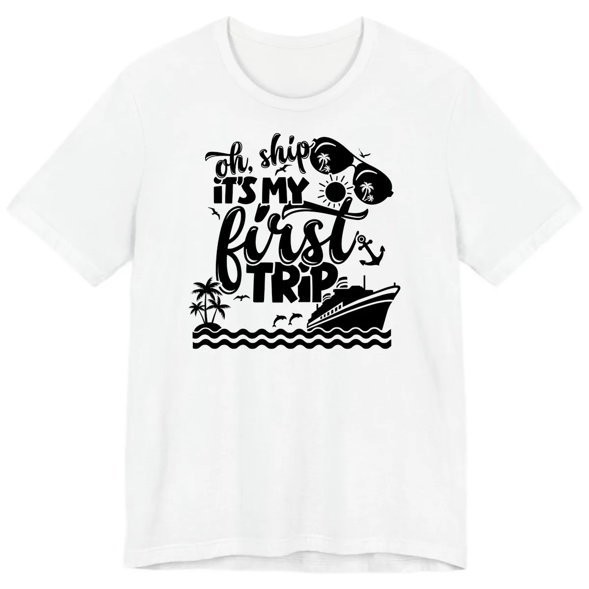 Oh Ship It's My First Trip Premium T-Shirt in White