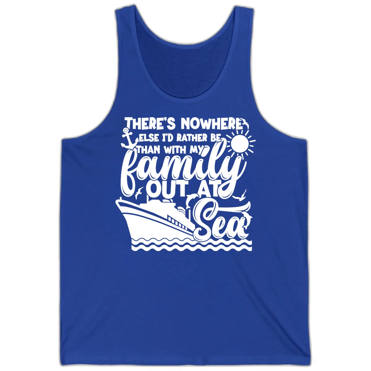 Family Cruise Out At Sea Design Tank in True Royal