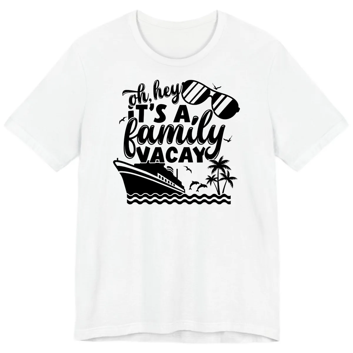 Oh Hey It's A Family Vacay Premium T-Shirt in White