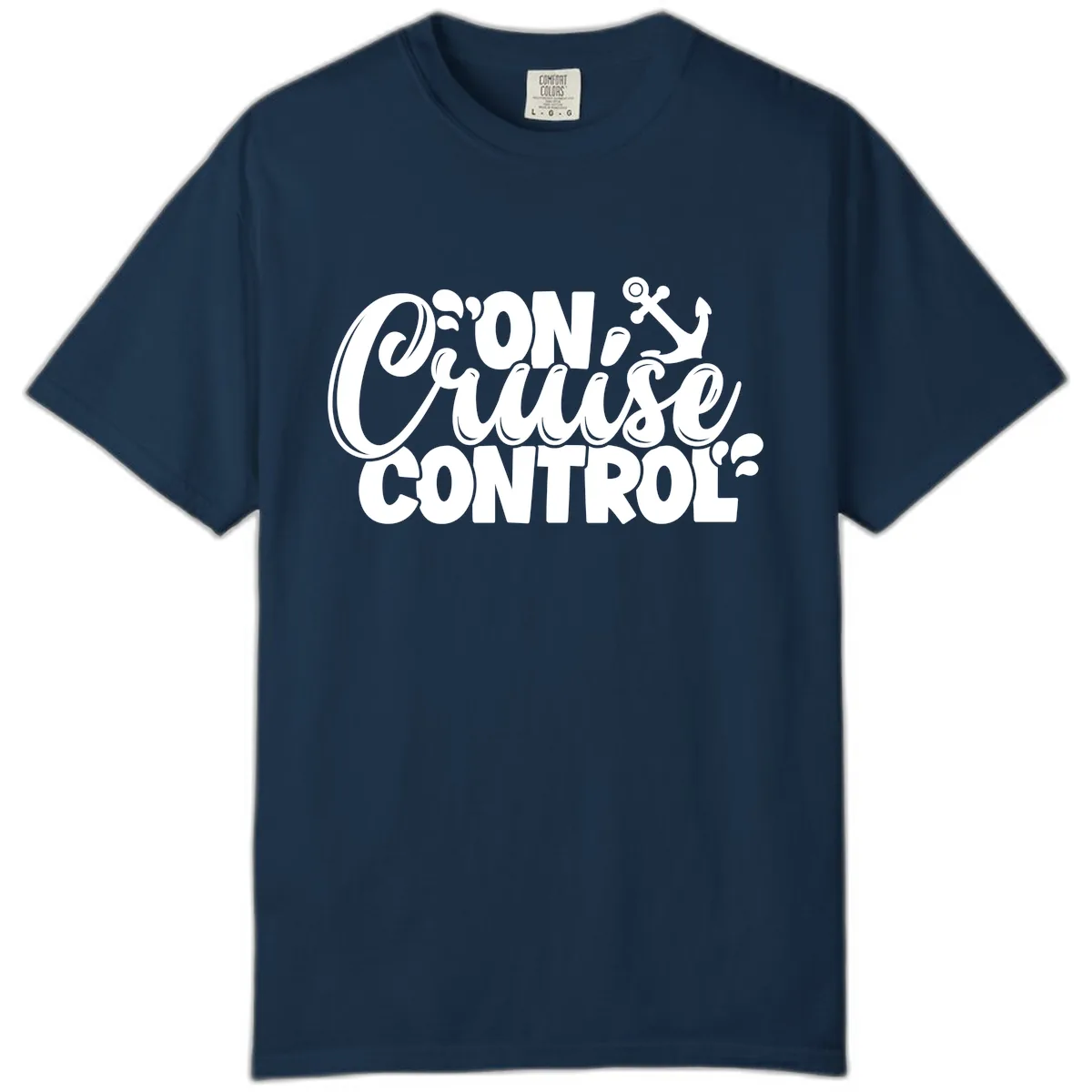 On Cruise Control Typography Design Comfort Color in True Navy