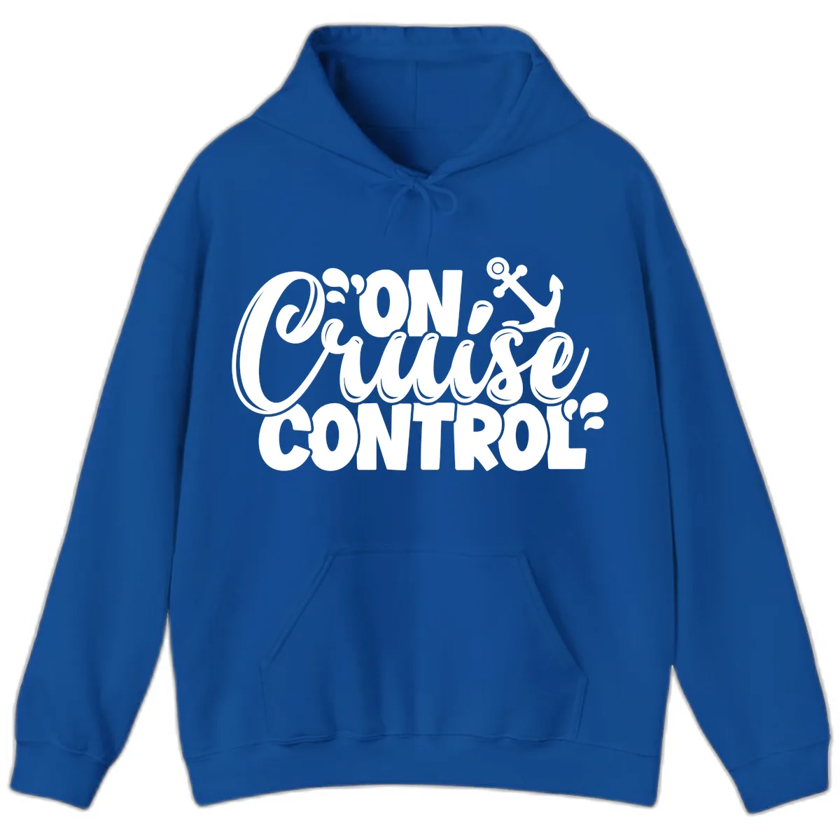 On Cruise Control Typography Design Hoodie in Royal