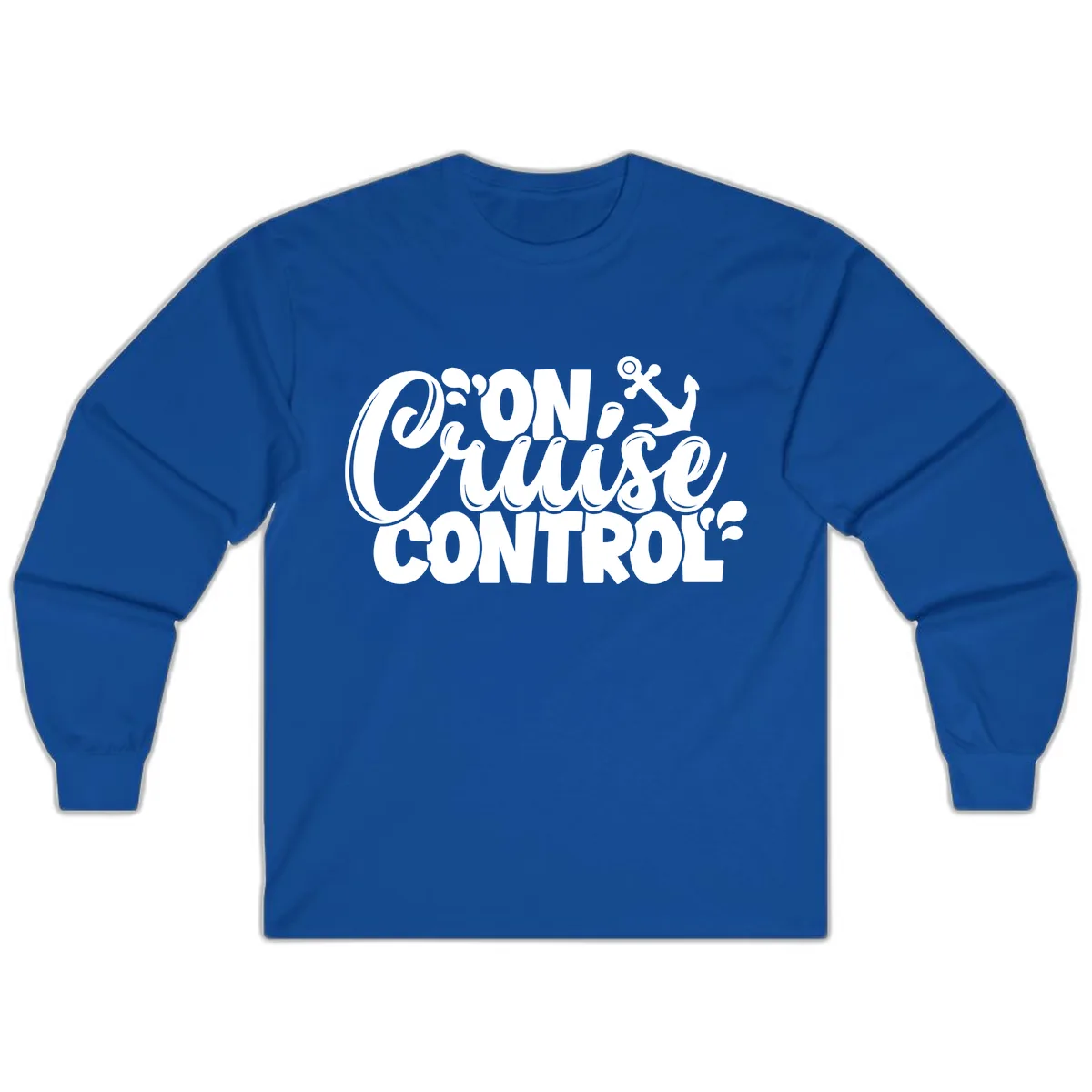 On Cruise Control Typography Design Long Sleeve in Royal
