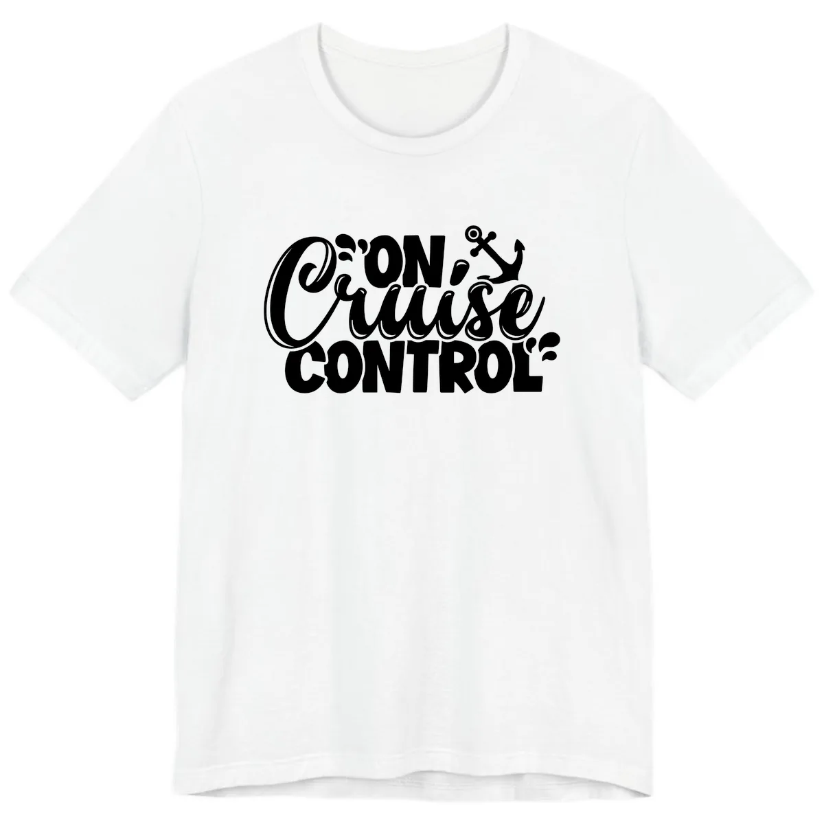 On Cruise Control Typography Design Premium T-Shirt in White