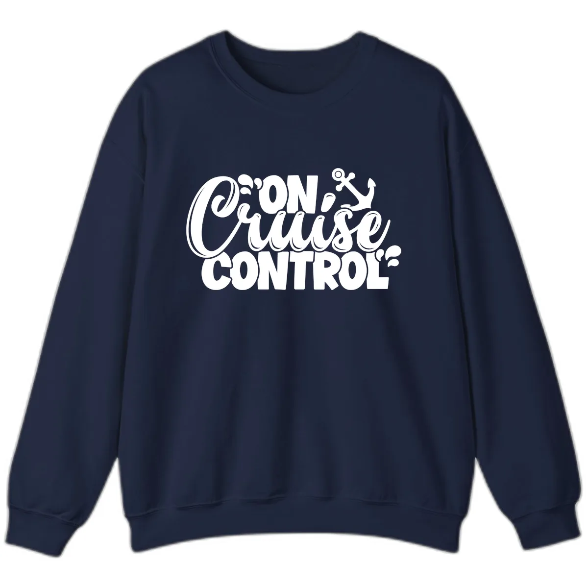On Cruise Control Typography Design Sweatshirt in Navy