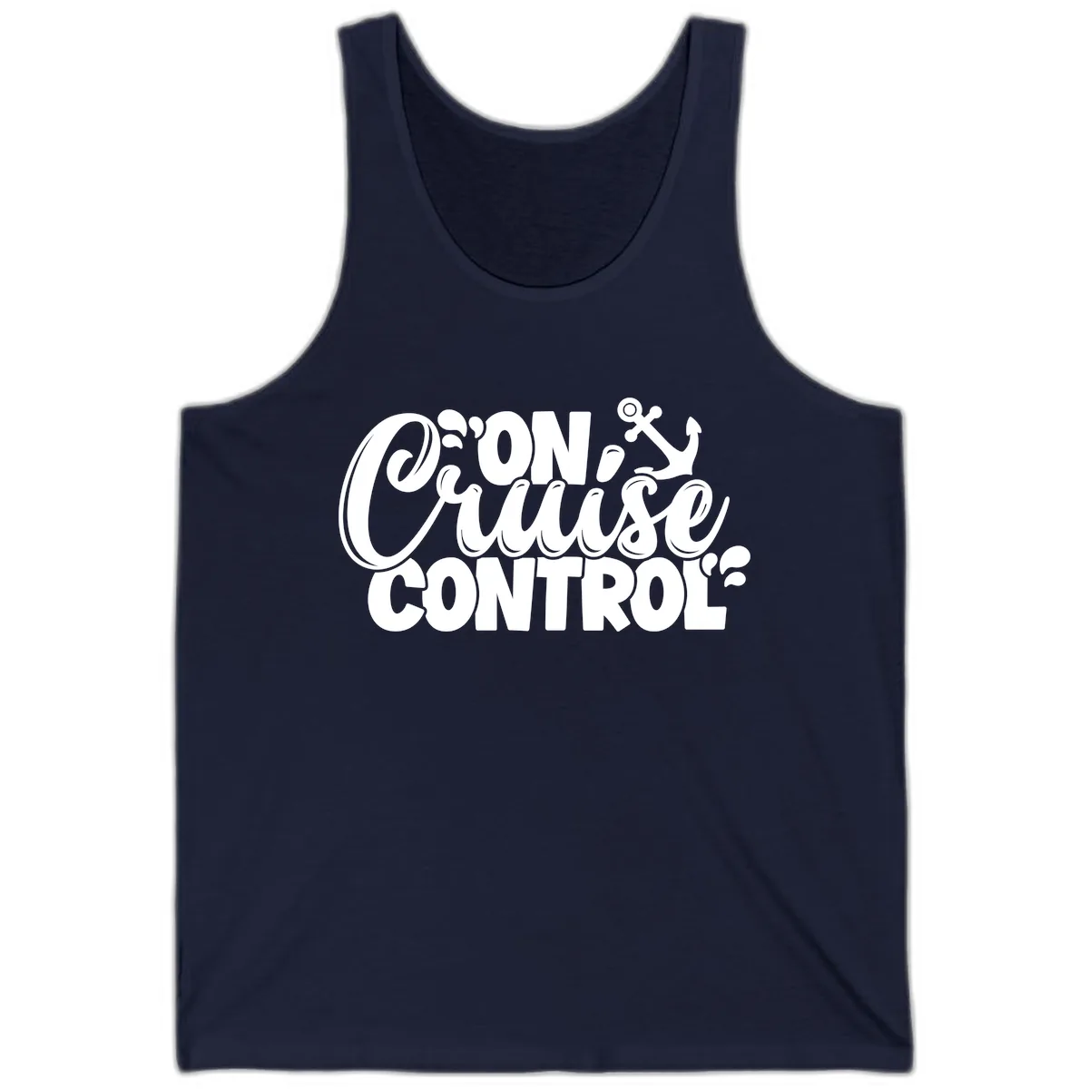 On Cruise Control Typography Design Tank in Navy