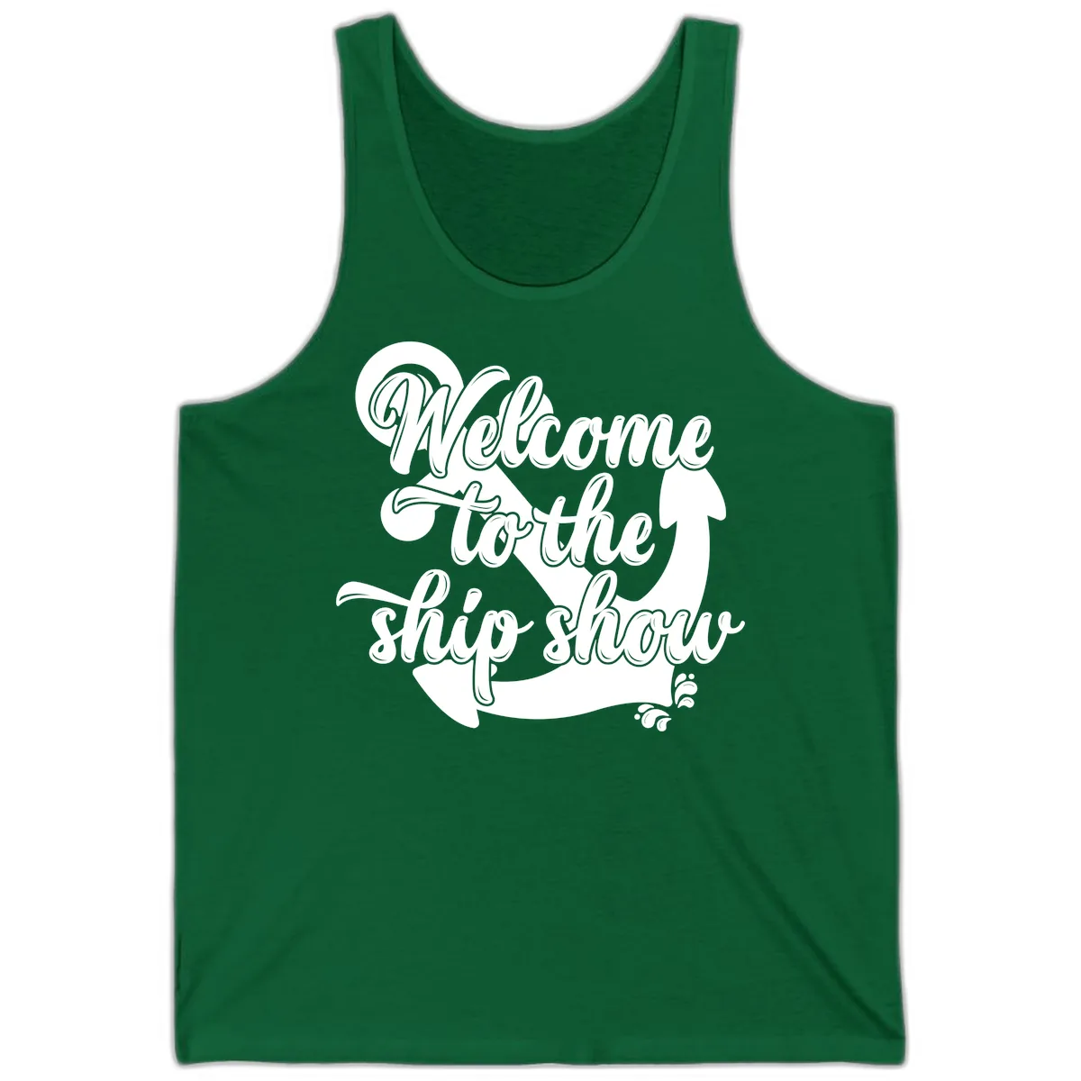 Welcome To The Ship Show Anchor Design Tank in Kelly