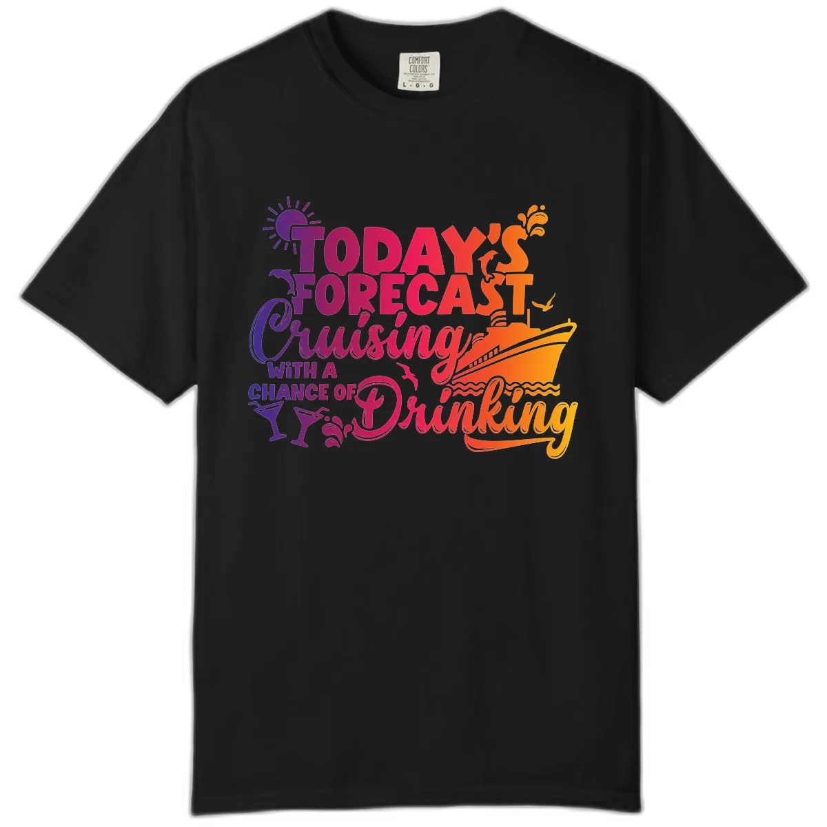 Today's Forecast Cruising And Drinking Comfort Color in Black