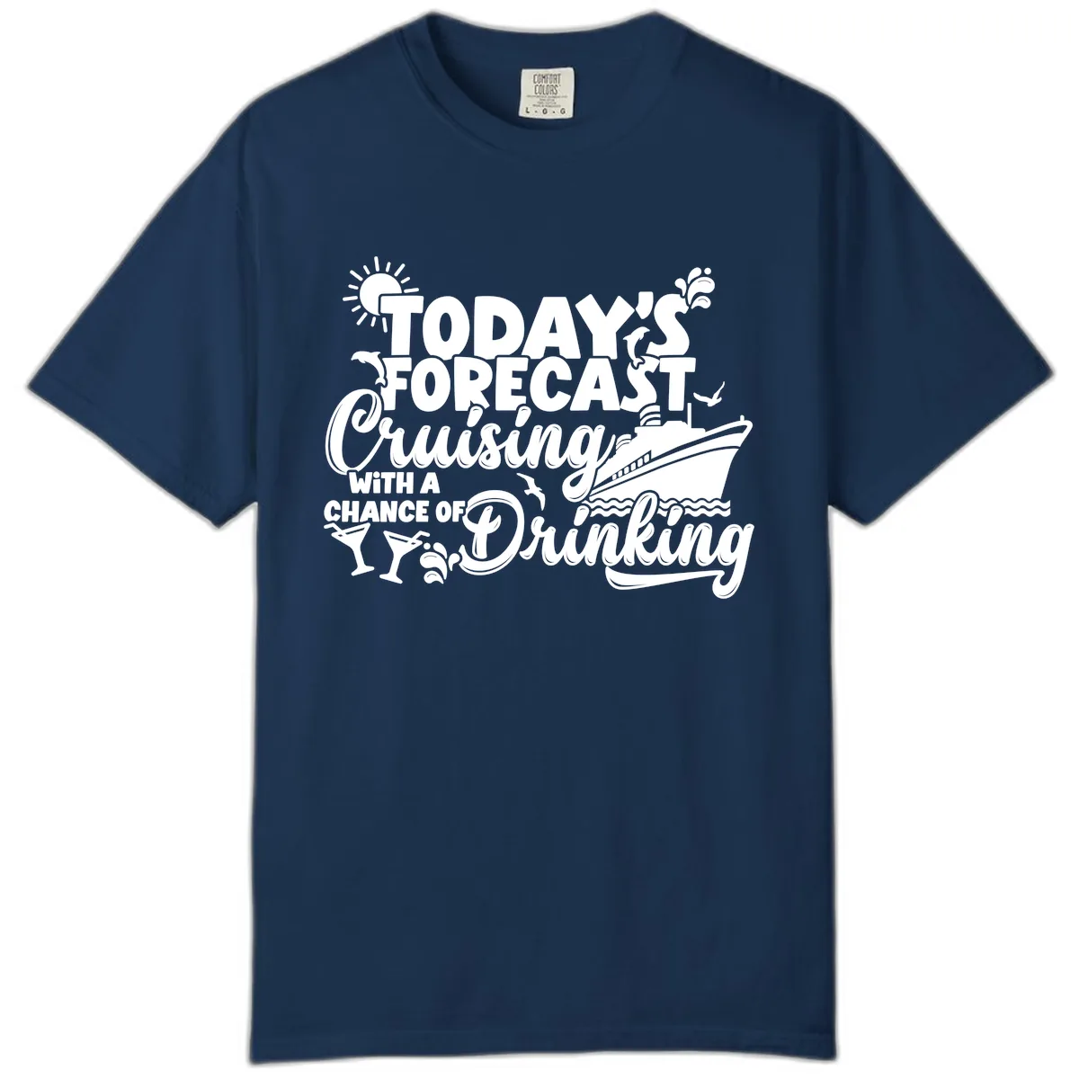 Today's Forecast Cruising And Drinking Comfort Color in Navy