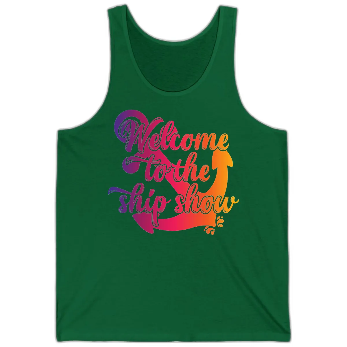Welcome To The Ship Show Anchor Design Tank in Kelly
