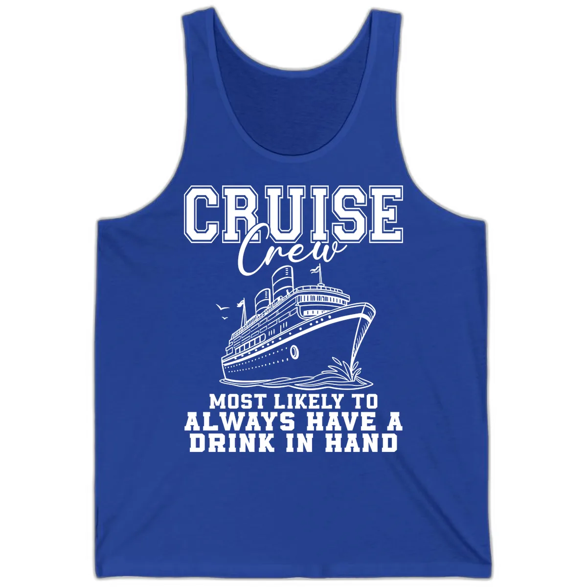 Cruise Crew Always Has A Drink Tank in True Royal