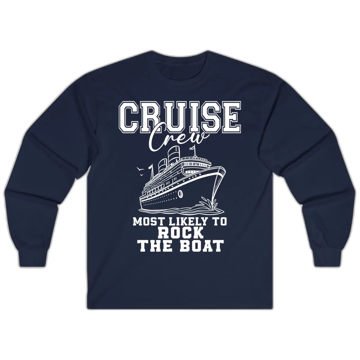 Cruise Crew Rock The Boat Long Sleeve in Navy
