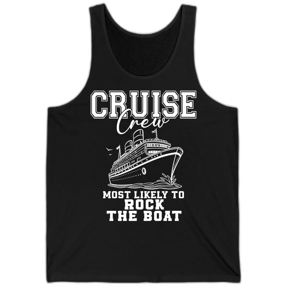 Cruise Crew Rock The Boat Tank in Black