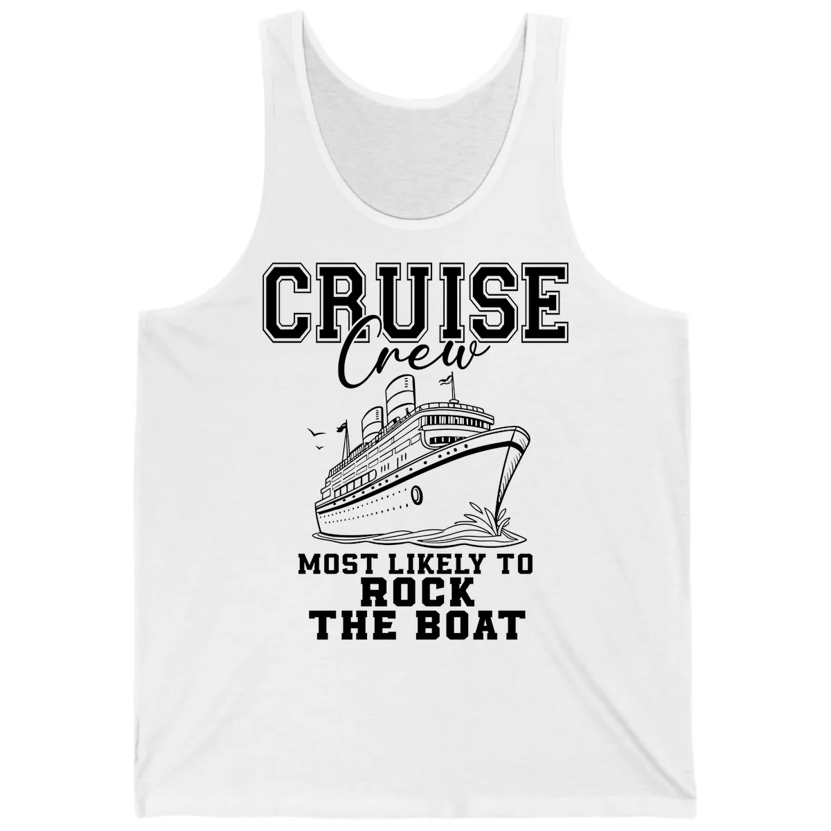 Cruise Crew Rock The Boat Tank in White