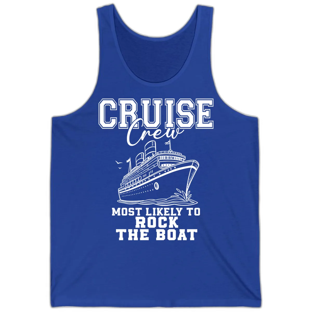 Cruise Crew Rock The Boat Tank in True Royal