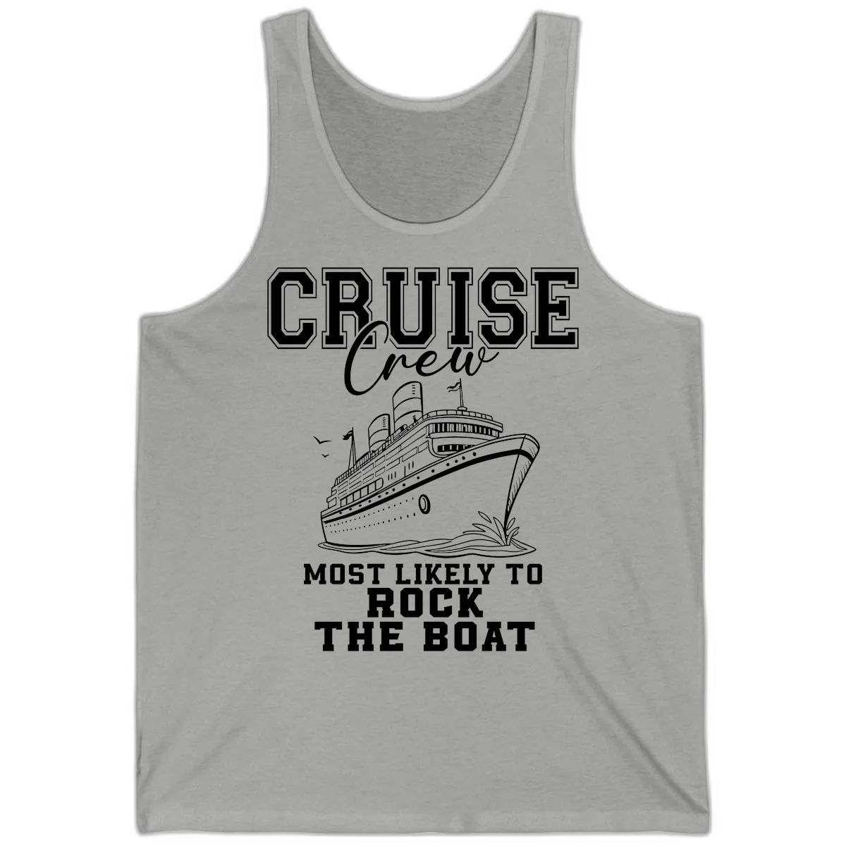 Cruise Crew Rock The Boat Tank in Athletic Heather