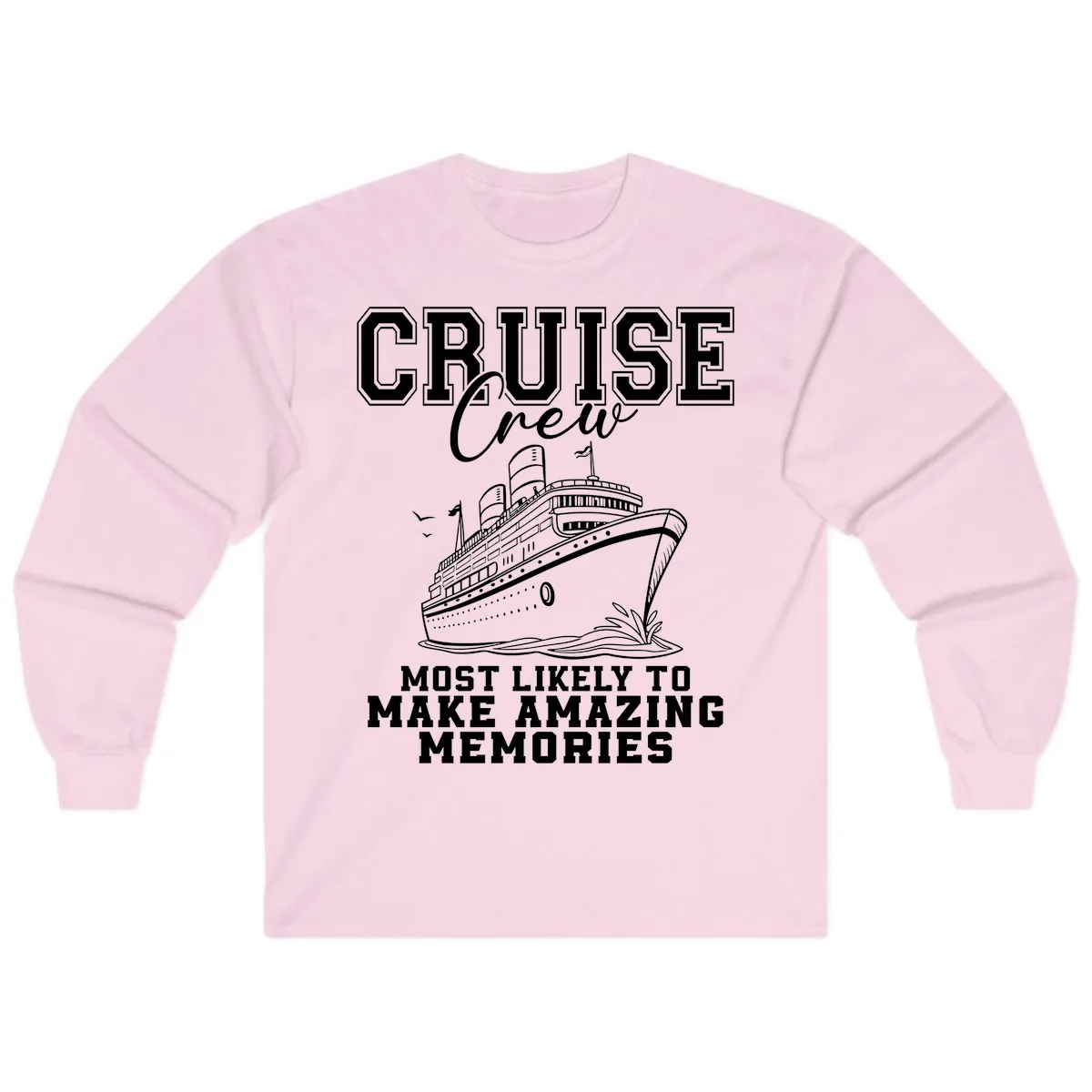 Cruise Crew Amazing Memories Long Sleeve in Light Pink