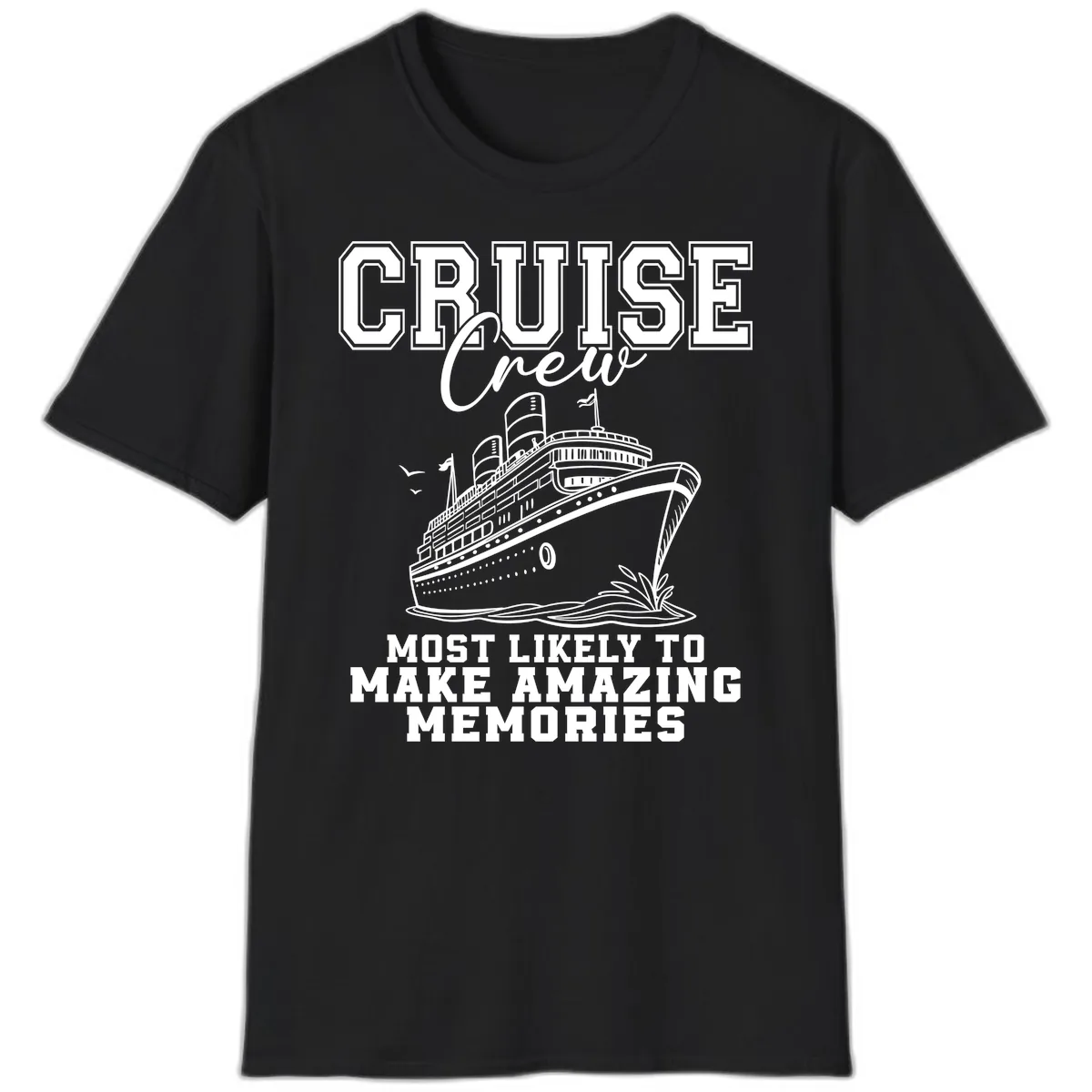 Cruise Crew Amazing Memories T-Shirt in Black