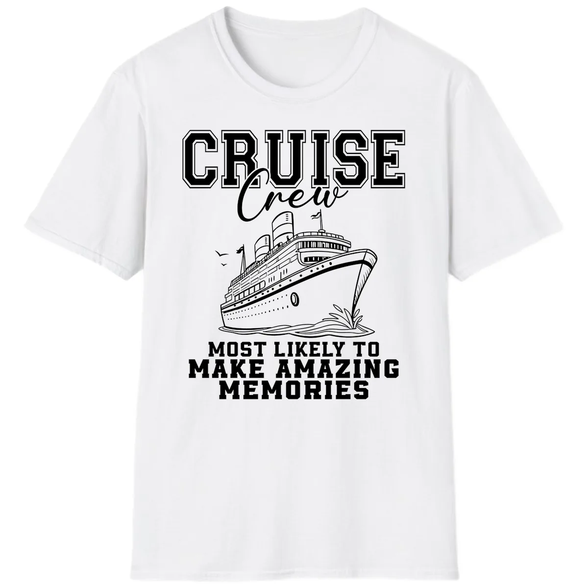 Cruise Crew Amazing Memories T-Shirt in White