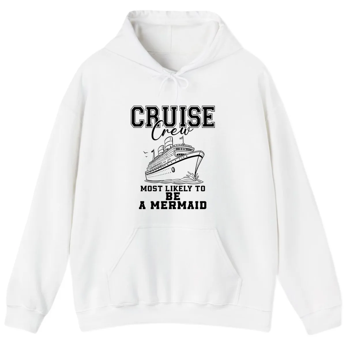 Cruise Crew Mermaid Life Hoodie in White