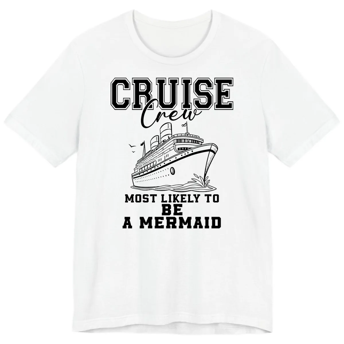 Cruise Crew Mermaid Life Premium T-Shirt in White