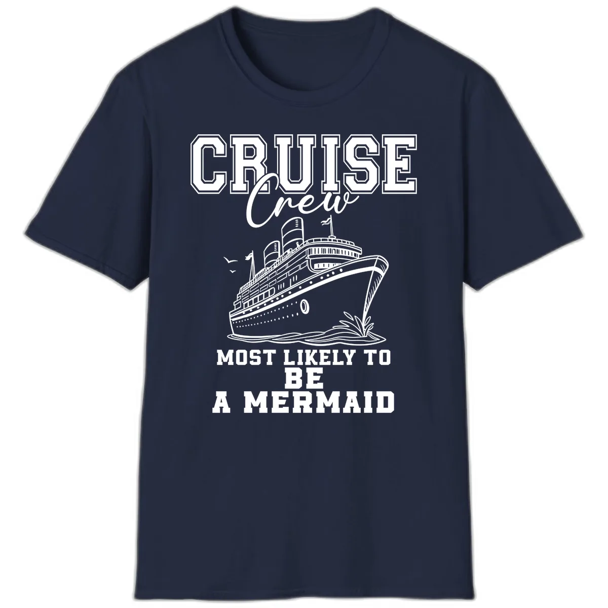 Cruise Crew Mermaid Life T-Shirt in Navy