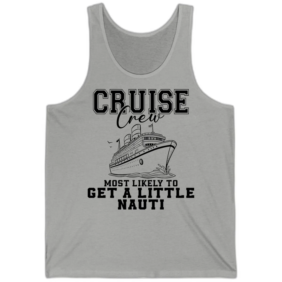 Cruise Crew Get Nauti Tank in Athletic Heather