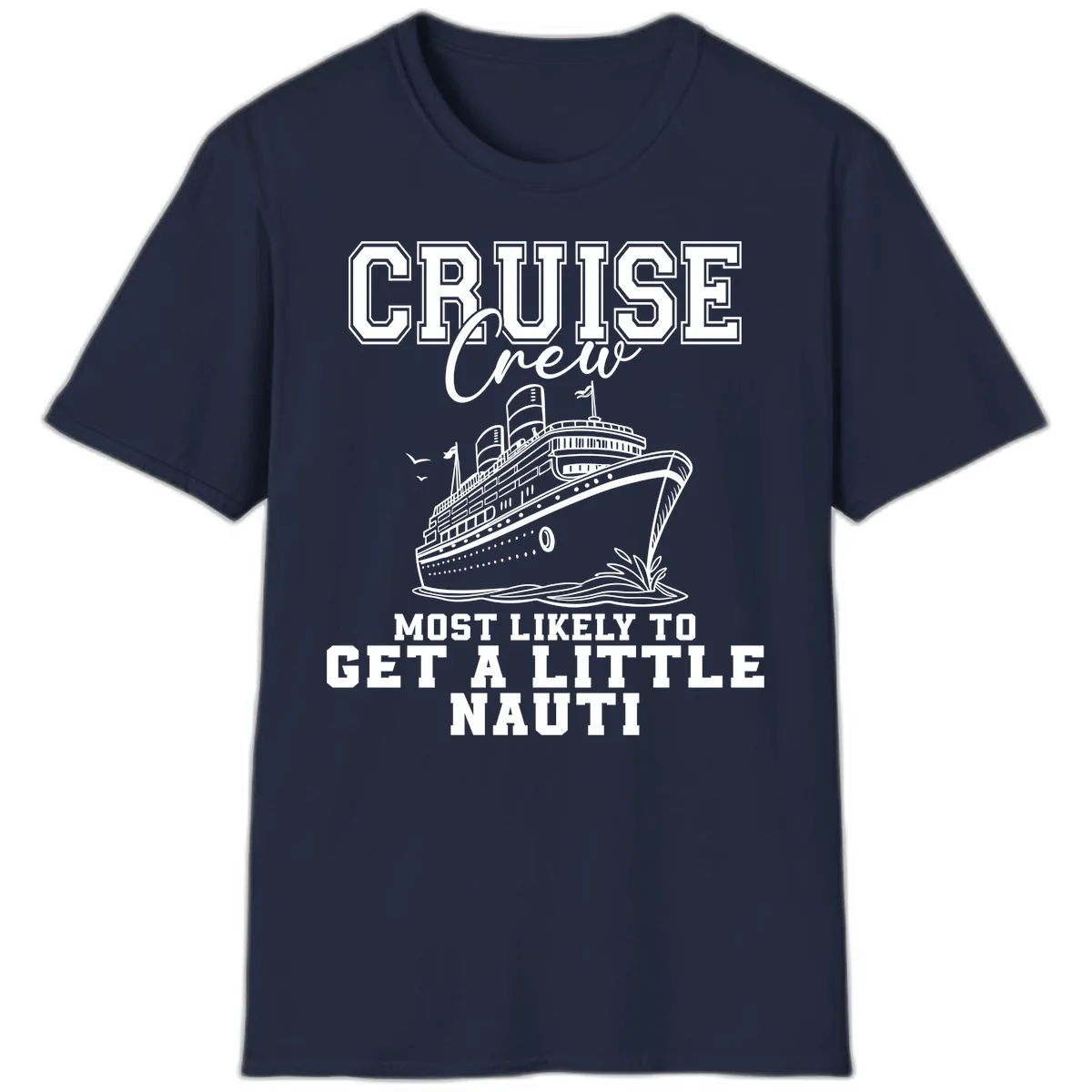 Cruise Crew Get Nauti T-Shirt in Navy